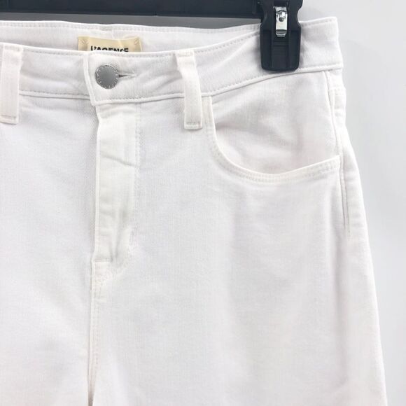 L'agence Danica High-rise Wide-leg Jeans in Blanc 27 - Picture 6 of 12